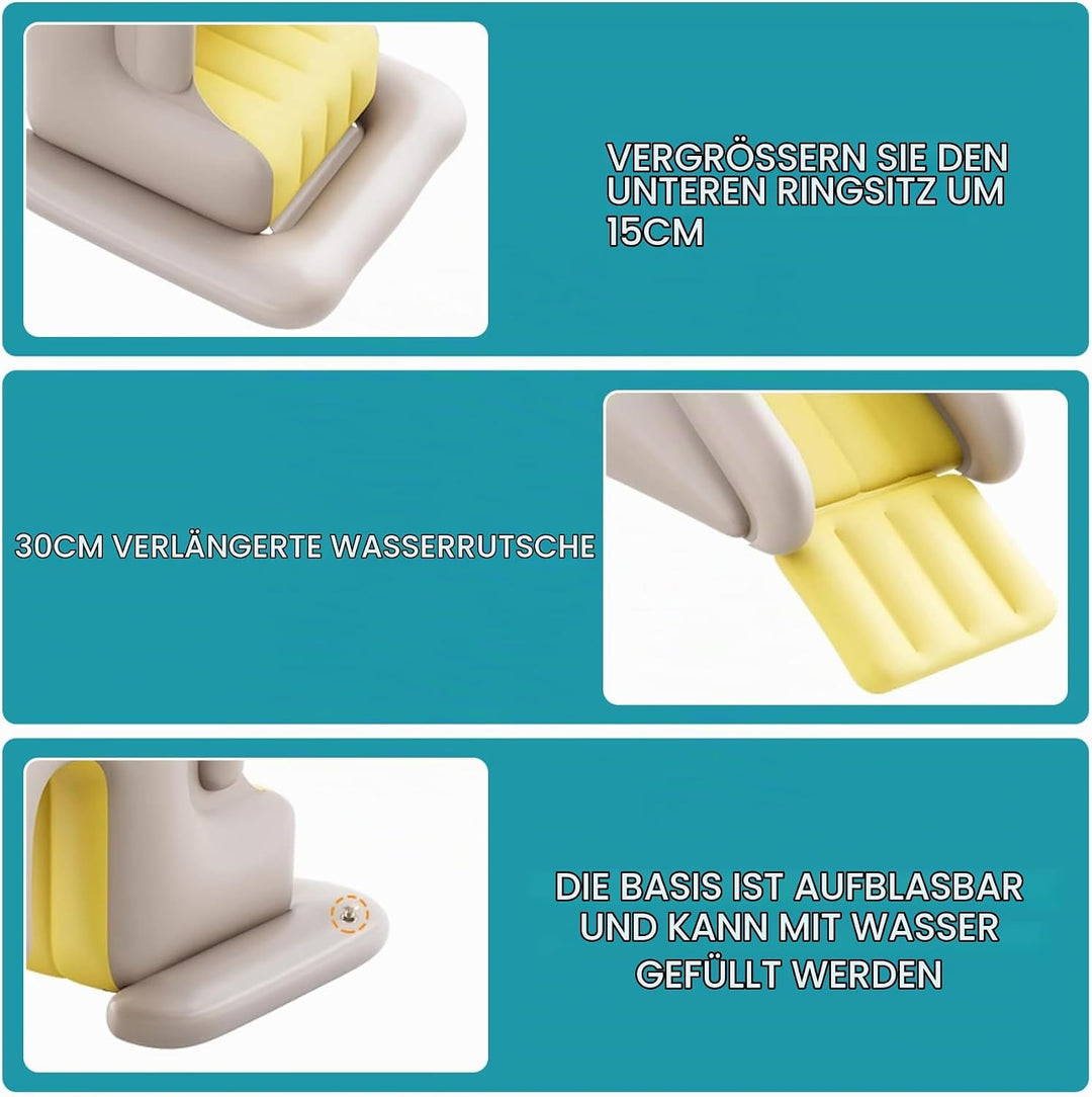 Poolrutsche, 78, 7 x 31, 5 x 33, 5 Zoll PVC PVC aufblasbare Wasserrutsche mit Luftpumpe für Aussen-,