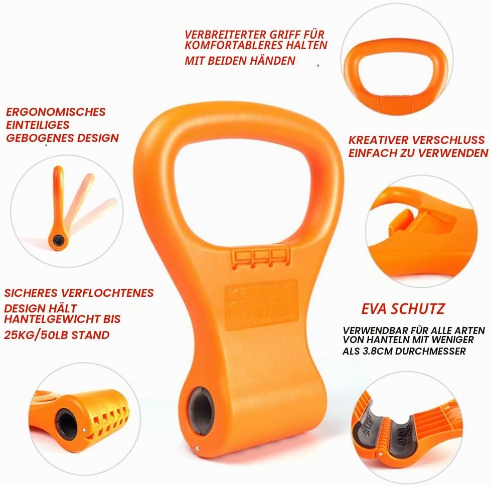 Kettlebell Grip Adjustable Portable Weight Travel Workout Equipment Gear for Gym Weights Bag, Crossf