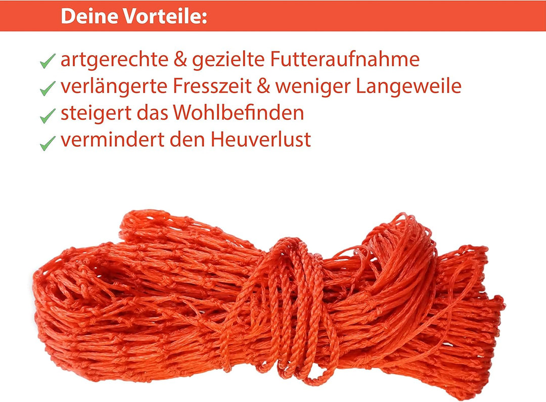 Pferdelinis Heunetz für Pferde, Heunetz engmaschig optimal zur Beschäftigung für Pferde 3x3 Heutasch