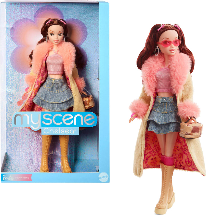 Barbie Signature My Scene Puppe und Accessoires, Chelsea im von der Jahrtausendwende inspirierten O