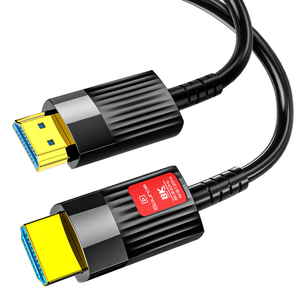 8K Glasfaser HDMI Kabel 6Meter, 48Gbps Ultra High Speed HDMI 2.1 Kabel 8K@60Hz 4K@120Hz eARC HDCP 2.