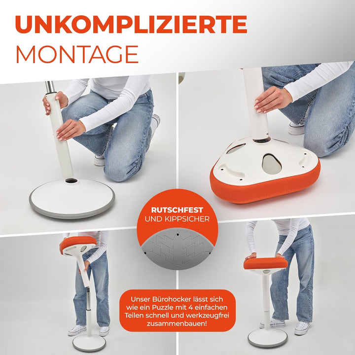 SMART-Sitzen: Bürohocker | Hocker | Sitzhocker ergonomisch für Arbeit & Freizeit | Ergonomischer Hoc