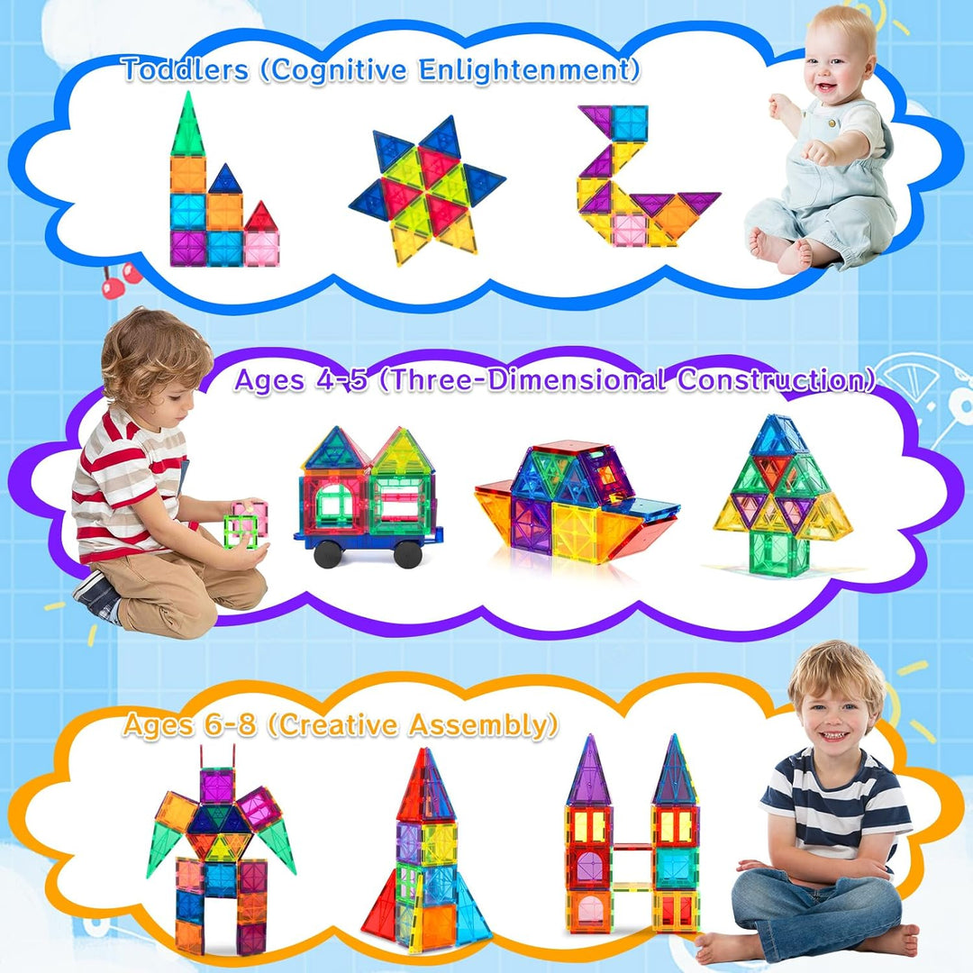 56Pcs Magnetische Bausteine Spielzeug, Magnetisches Bauspielzeug, Puzzle Baustein Spielzeug, Magneti