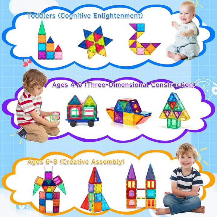 56Pcs Magnetische Bausteine Spielzeug, Magnetisches Bauspielzeug, Puzzle Baustein Spielzeug, Magneti