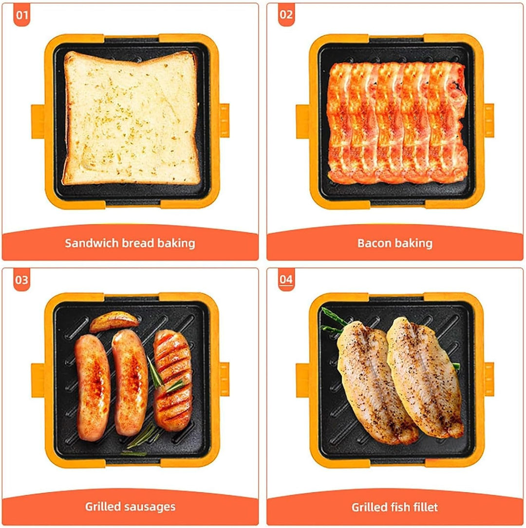 Sandwichpresse für die Mikrowelle – Silikon-Antihaft-Toast-Maker, hitzebeständiger Käse-Toaster, Sna