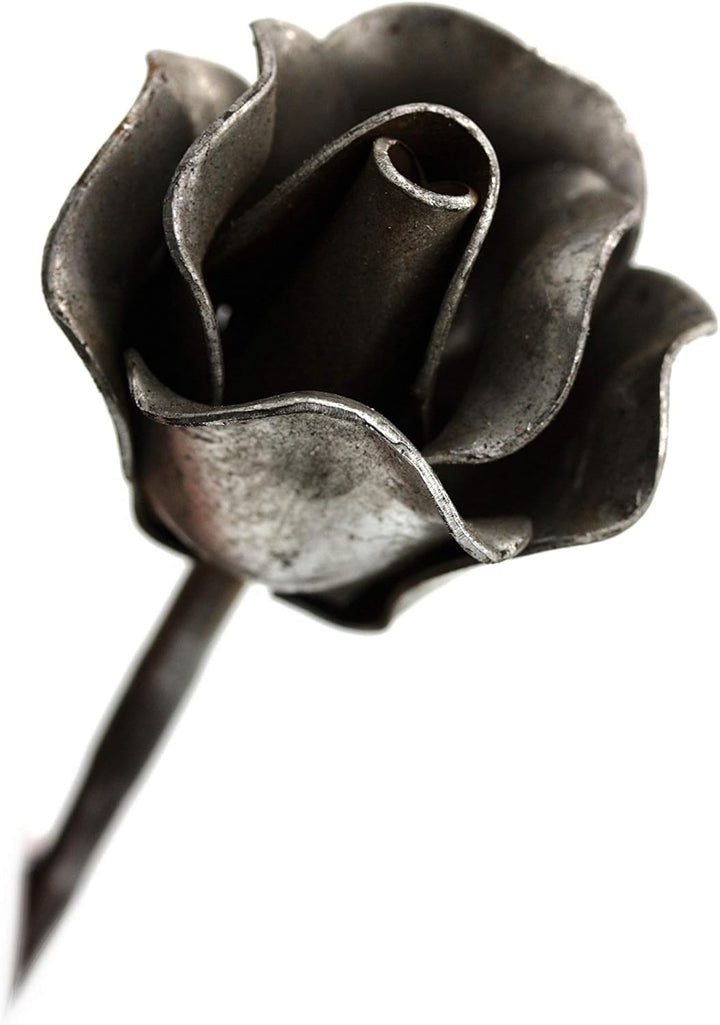 Rose Schmiedeeisen, Zierblume aus Stahl, Eisen Deko für Wohnen & Garten, als Geschenk UVM. Recht, Re