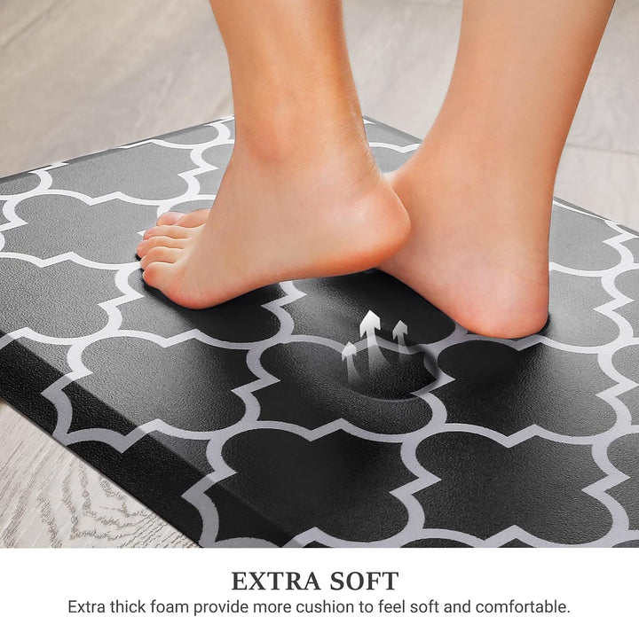 WISELIFE Gepolsterte Küchenmatte/Teppich, 43,9 x 71,1 cm, rutschfest, strapazierfähig, PVC, ergonomi