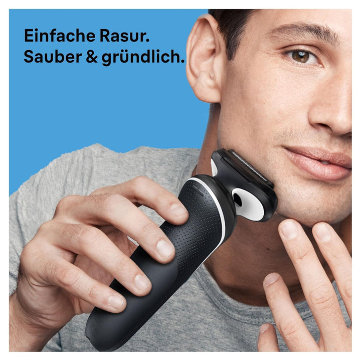 Braun Series 5 Elektrorasierer mit EasyClick Aufsatz, Barttrimmer, Rasierer Herren, EasyClean, Wet &