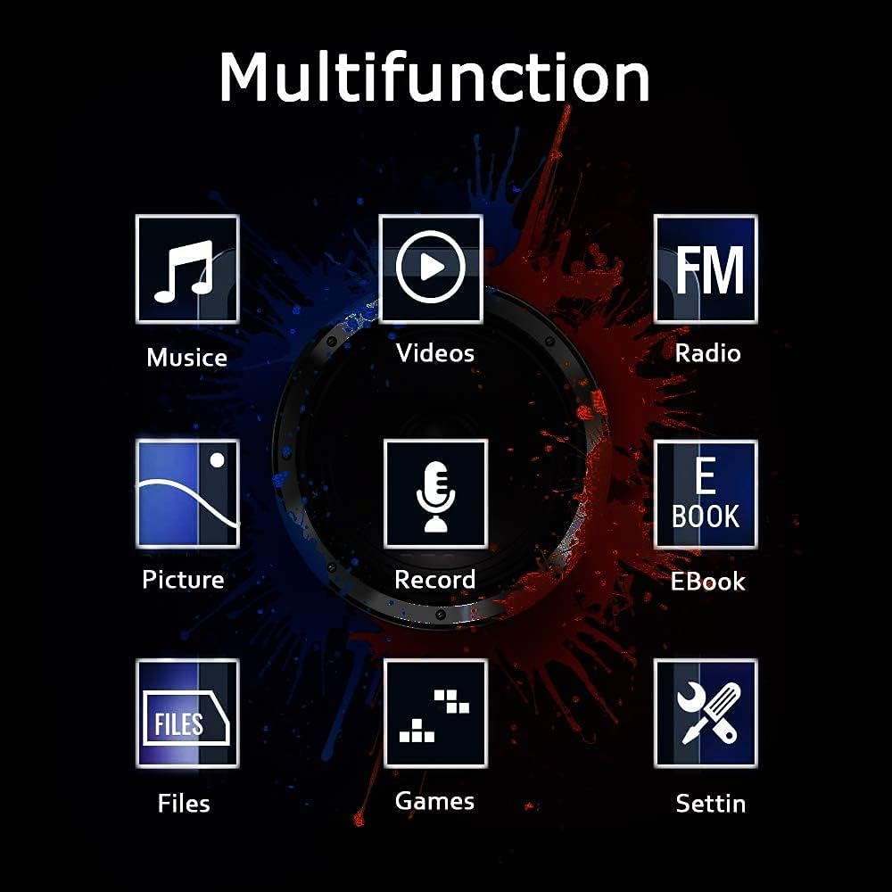 MP3-Player, Musik-Player mit 16GB Micro SD Karte, Ultra Slim Musik-Player mit eingebautem Lautsprech