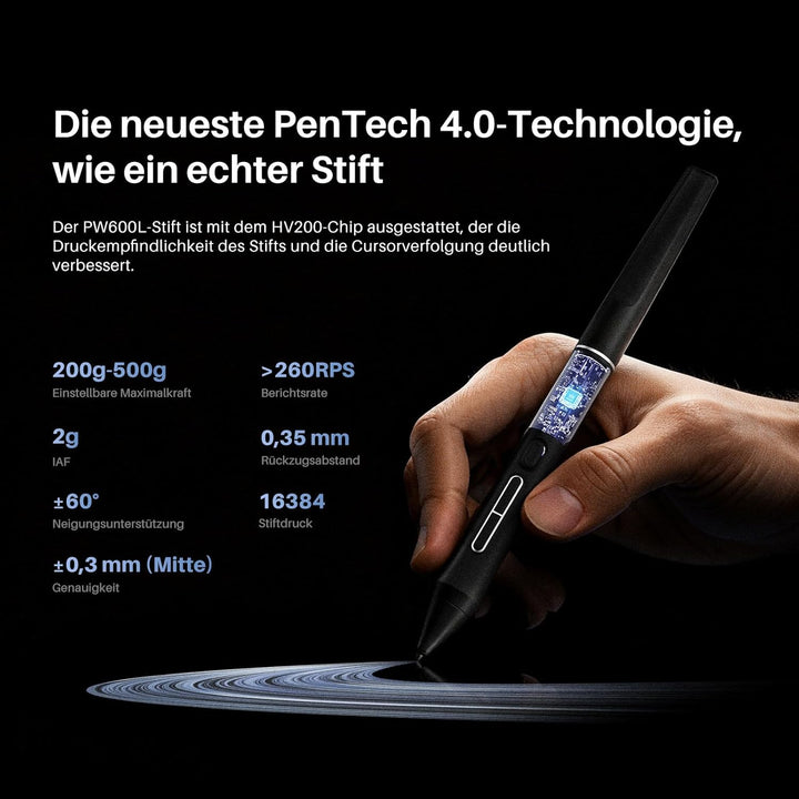 Huion Kamvas 22 (Gen 3) 2,5K 90Hz QHD Grafiktablett mit Display, 16384 Stiftdruck PenTech 4.0 Stylus
