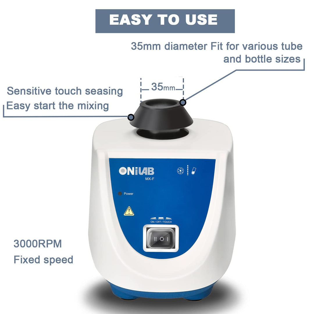 ONiLAB Lab Vortex Mixer mit Touch Start und kontinuierlichen Modi, Lab Vortexer für Rohre, Nagellack