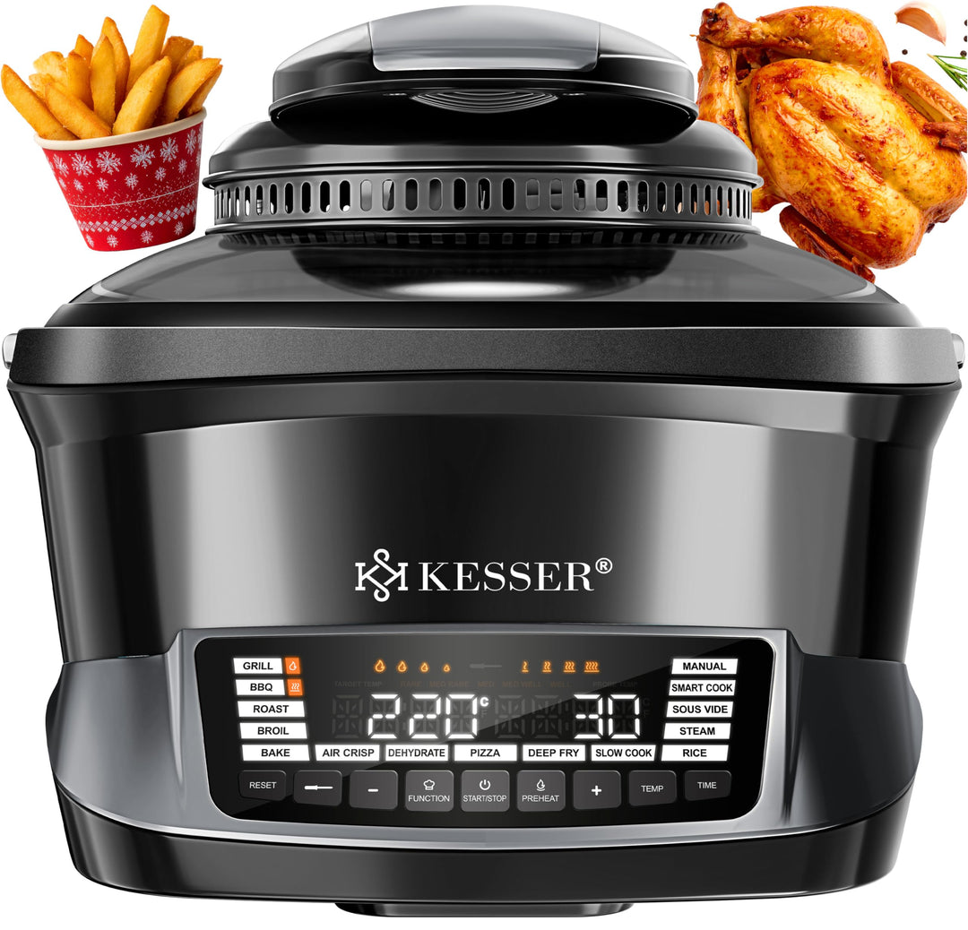 KESSER® Multikocher mit Heissluftfritteuse 8L & 16 Programme Küchengerät - Grillen, Backen, Schmoren