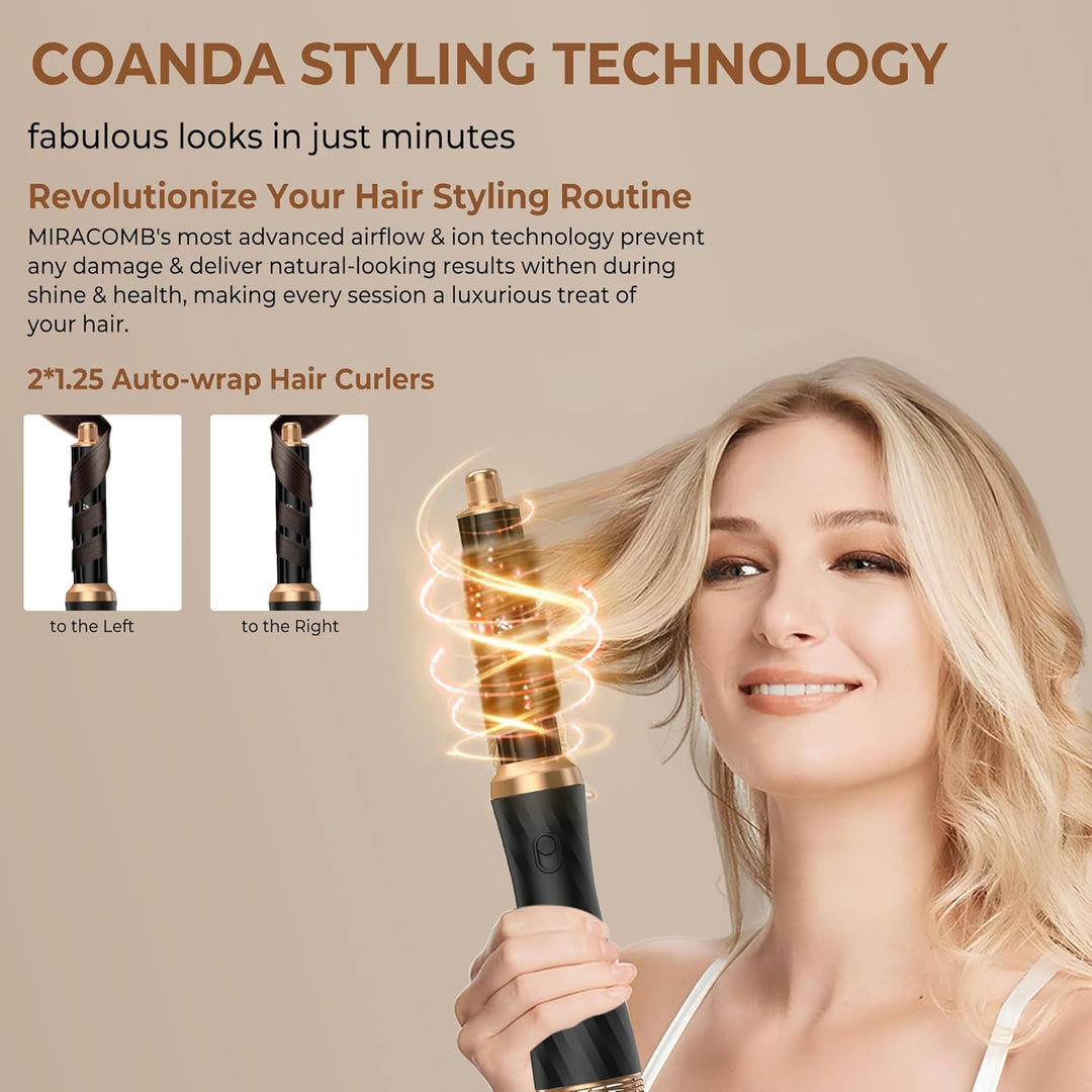 6 In 1 Hair Styler Set Airstyler Haarstyler Mit Rundbürstenföhn Haarstyler Warmluftbürste föhn diffu