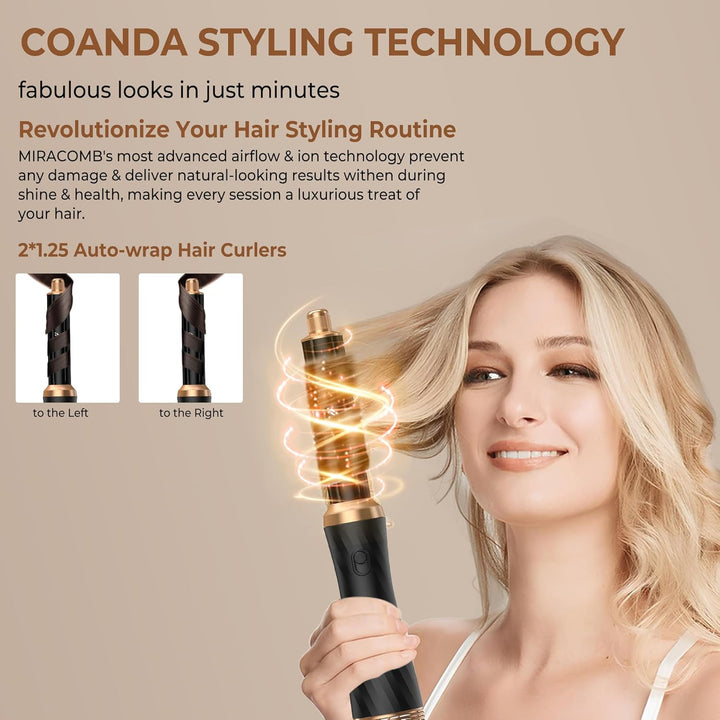 6 In 1 Hair Styler Set Airstyler Haarstyler Mit Rundbürstenföhn Haarstyler Warmluftbürste föhn diffu