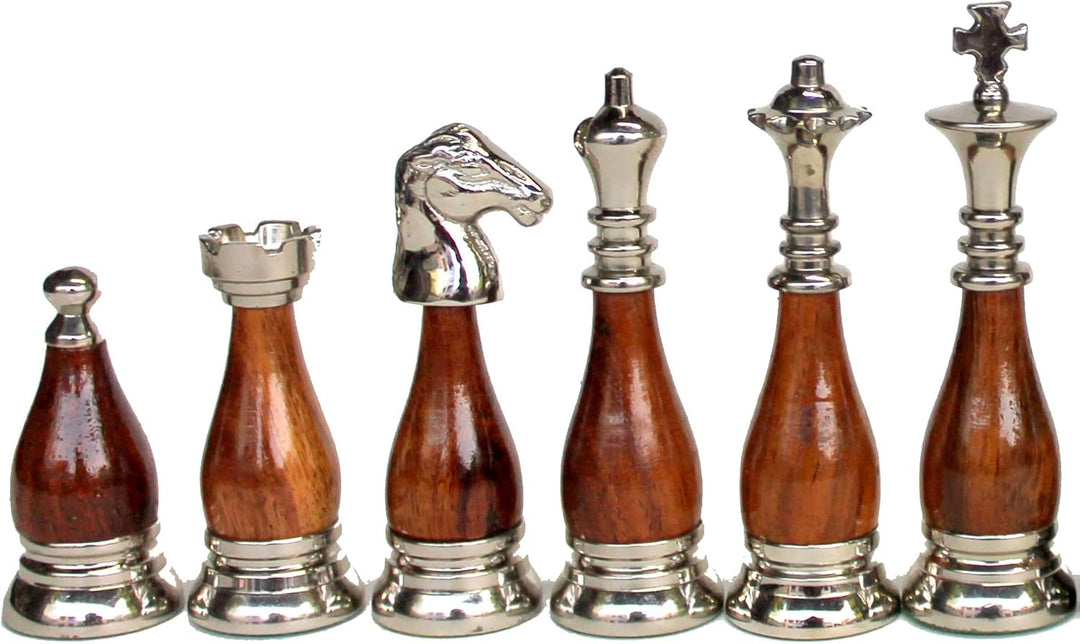 StonKraft Sammleredition Messing Schachfiguren Bauern Schachfiguren Schachfiguren Figuren (3.5" Holz