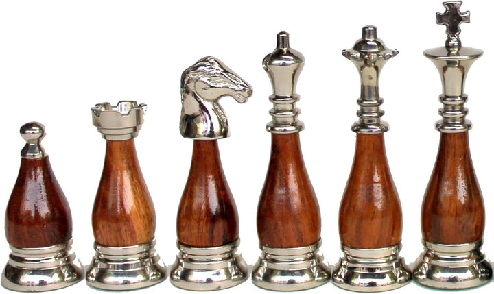 StonKraft Sammleredition Messing Schachfiguren Bauern Schachfiguren Schachfiguren Figuren (3.5" Holz