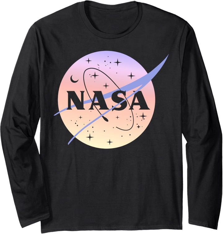 NASA Logo Pastel Light Color Fade Langarmshirt