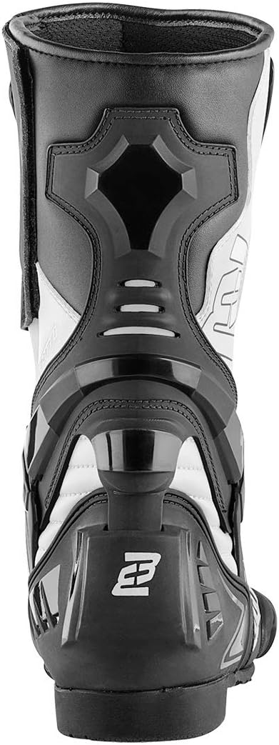 Bogotto Assen Motorradstiefel, schwarz/weiss, 41 41 EU Schwarz Weiss, 41 EU Schwarz Weiß