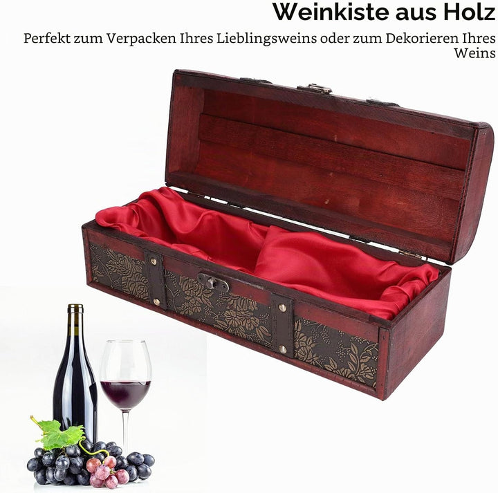 Vintage Holz Weinkiste Retro Style Flaschenkiste für Weinlagerung Geschenkverpackungen