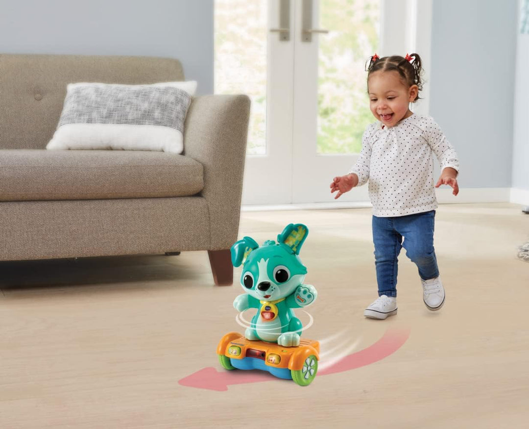 Vtech Baby Fang-Mich-Hündchen – Motorisiertes Hoverboard-Hündchen animiert zur Bewegung – Mit wackel