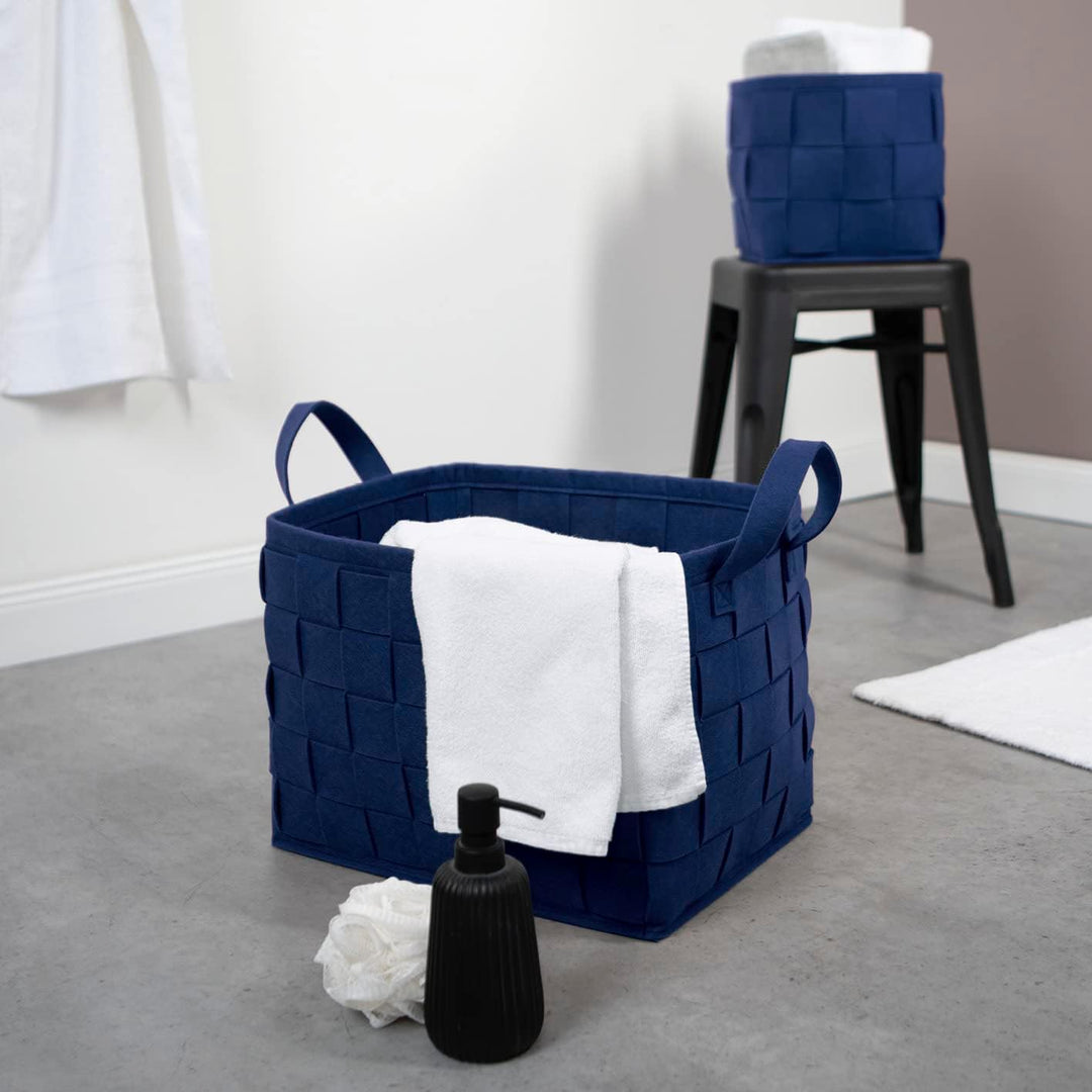 Filz-Aufbewahrungskorb mit Griff 35x25x25cm | Ideal zur Aufbewahrung von Kaminholz &amp; Zeitschriften |