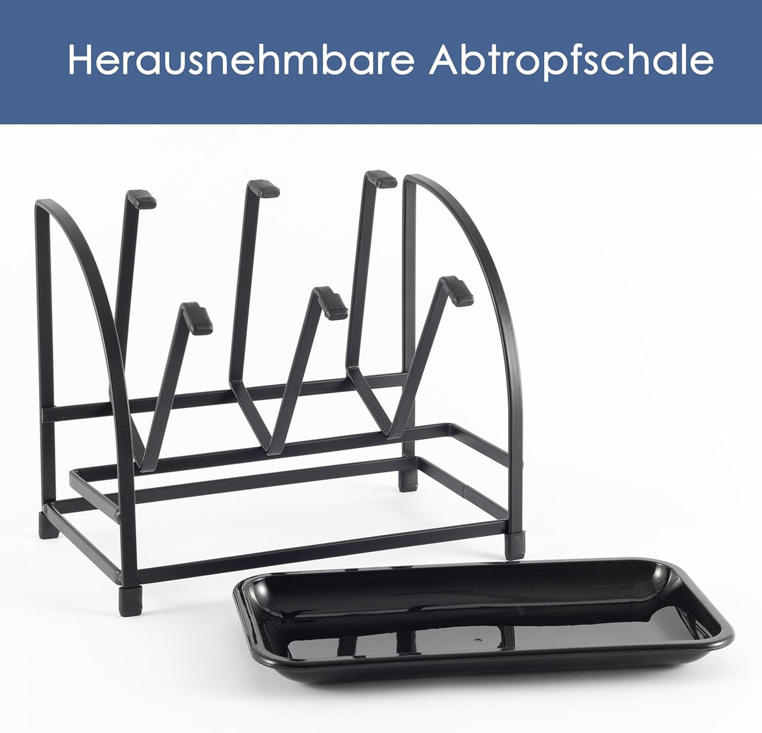 Hanseküche Flaschenhalter,20 x 19,5 x 13cm, Universelles Abtropfgestell für Flaschen, Trink- und Bab