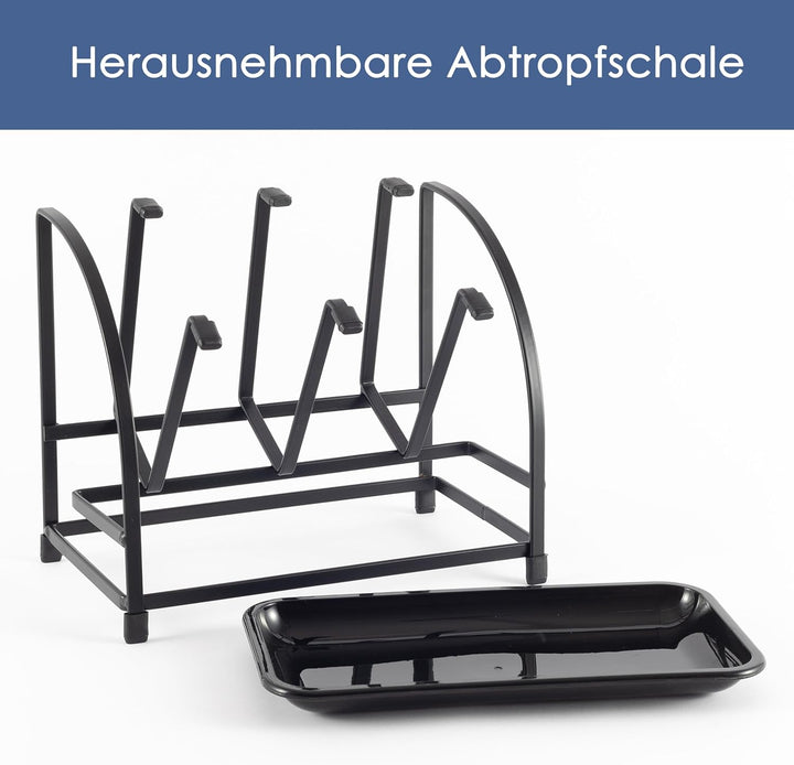 Hanseküche Flaschenhalter,20 x 19,5 x 13cm, Universelles Abtropfgestell für Flaschen, Trink- und Bab