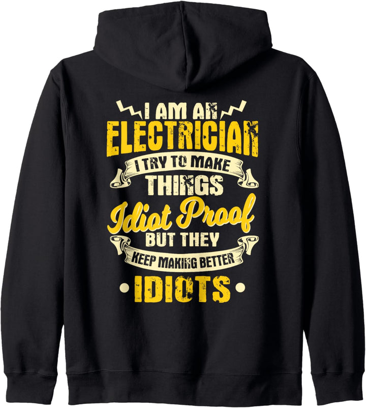 Elektriker Geschenke Design auf der Rückseite Kapuzenjacke