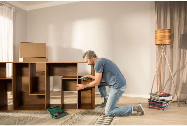 Bosch - Ergonomischer Akkuschrauber PushDrive (eingebauter 3,6-V-1,5-Ah-Akku, Micro-USB-Aufladung, L