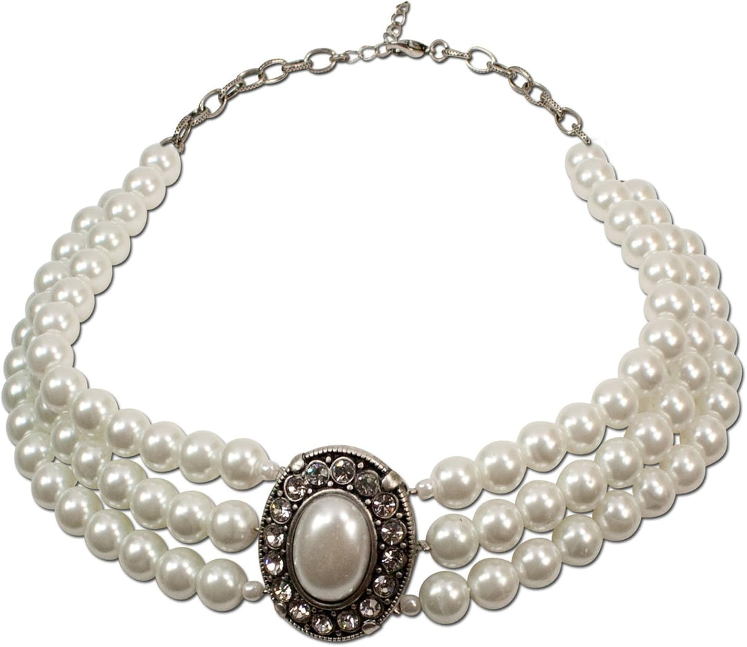 Alpenflüstern Trachtenschmuck-Set Perlen-Trachtenkette und Trachten-Armband Sissi - Damen-Trachten-S