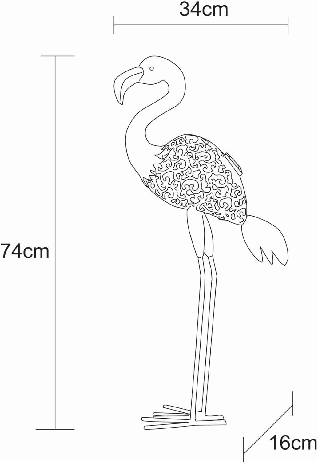 Flamingo Solarleuchte Garten für Aussen Solarlampe Gartenlampen Solar Gartenleuchte Gartendeko Steh