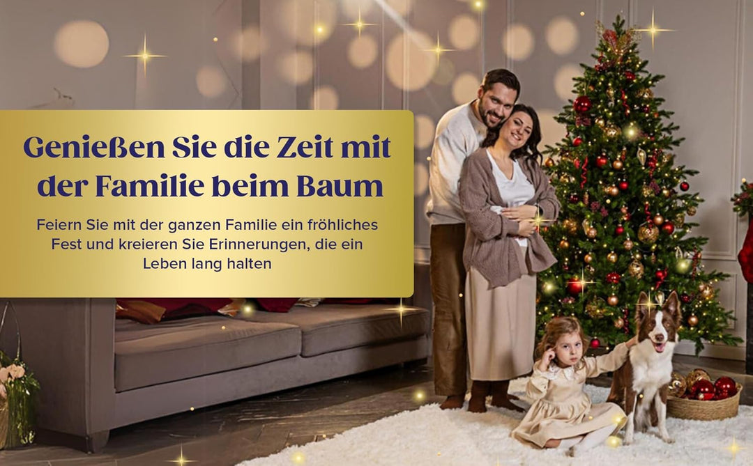 EveXmas- Adele Grün- 185 cm- 100% Spritzguss - Künstlicher Weihnachtsbaum wie EIN echter - Tannenzwe