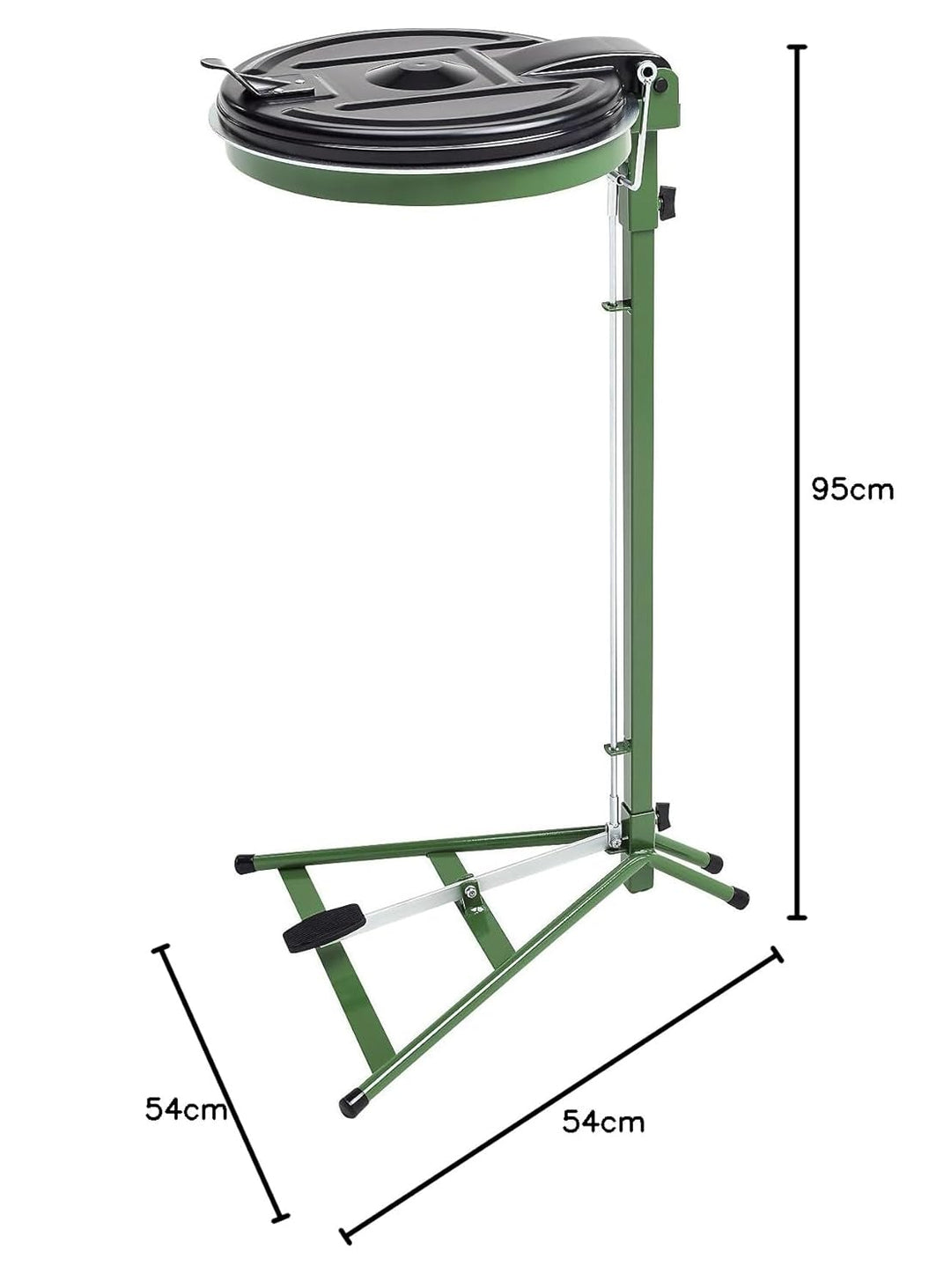 kaiserkraft | Müllsackständer | Standgestell | für Volumen 120 l | mit Pedal | grün | Kunststoffdeck
