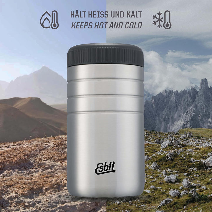 Esbit Thermobehälter Majoris | Edelstahl | BPA-Frei | Schwarz & Silber | 0,4L & 0,55L | für warme Sp