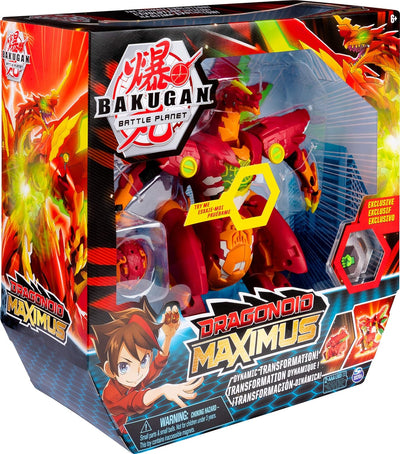 Bakugan Dragonoid Maximus, 20cm grosse verwandelbare Sammelfigur mit Effekten, enthält exklusiven Ti