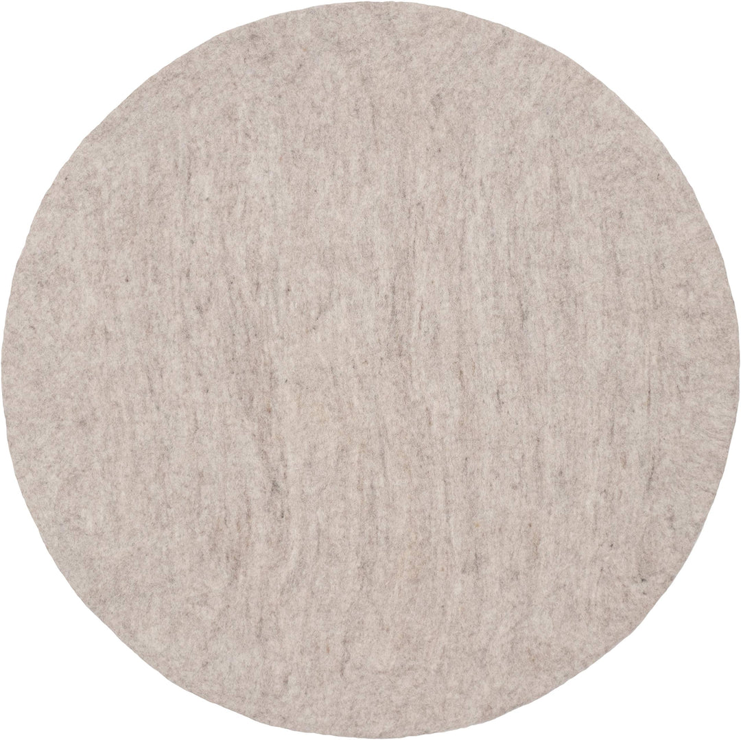 myfelt Béla Filzteppich — Ø 90 cm, ideal für Schlaf-, Wohn-, Kinderzimmer, Flur & Bad Beige 90cm Ø,