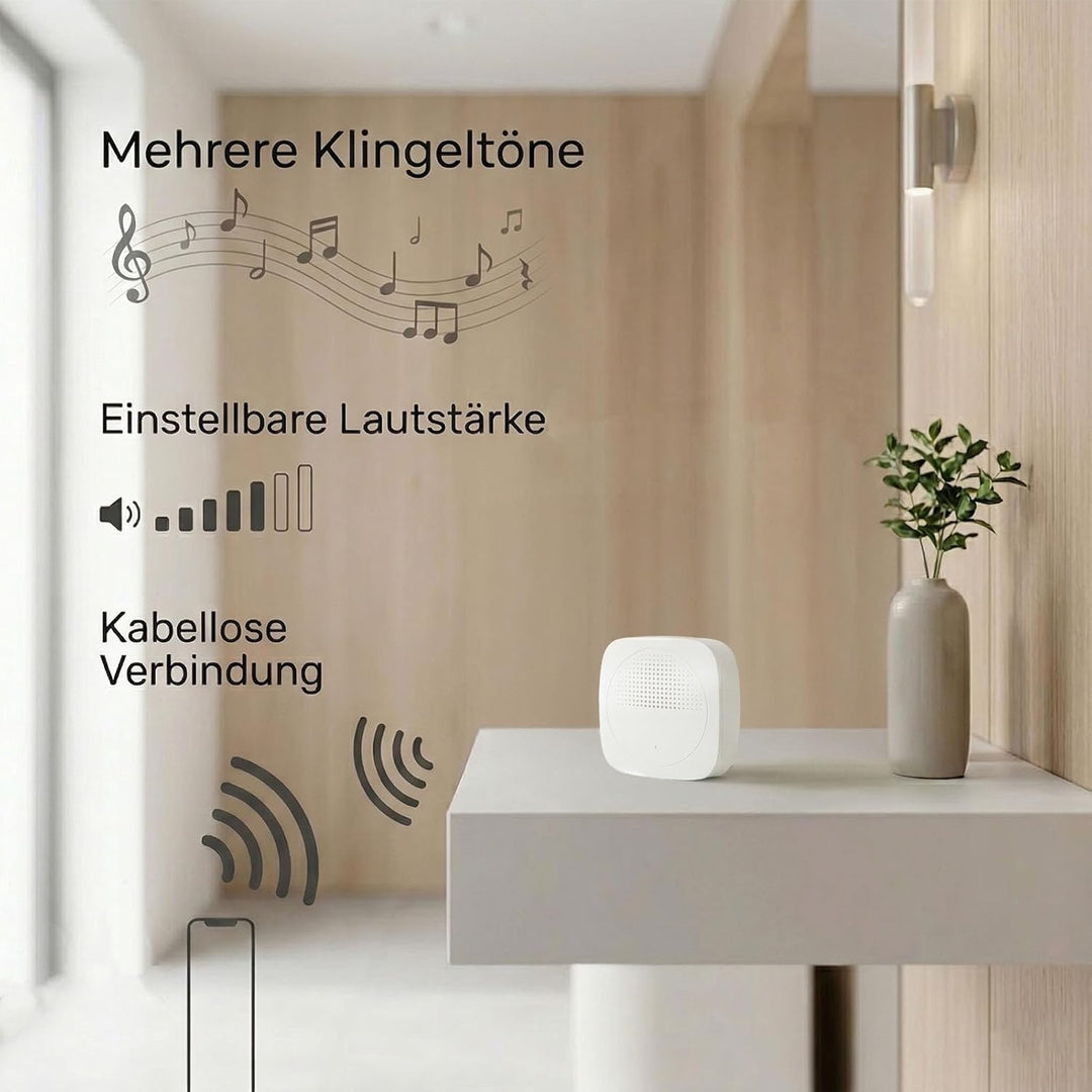 Schartec Smarte Video-Türklingel WLAN – 4MP Überwachungskamera Aussen, Akku 5200mAh, PIR & Personene