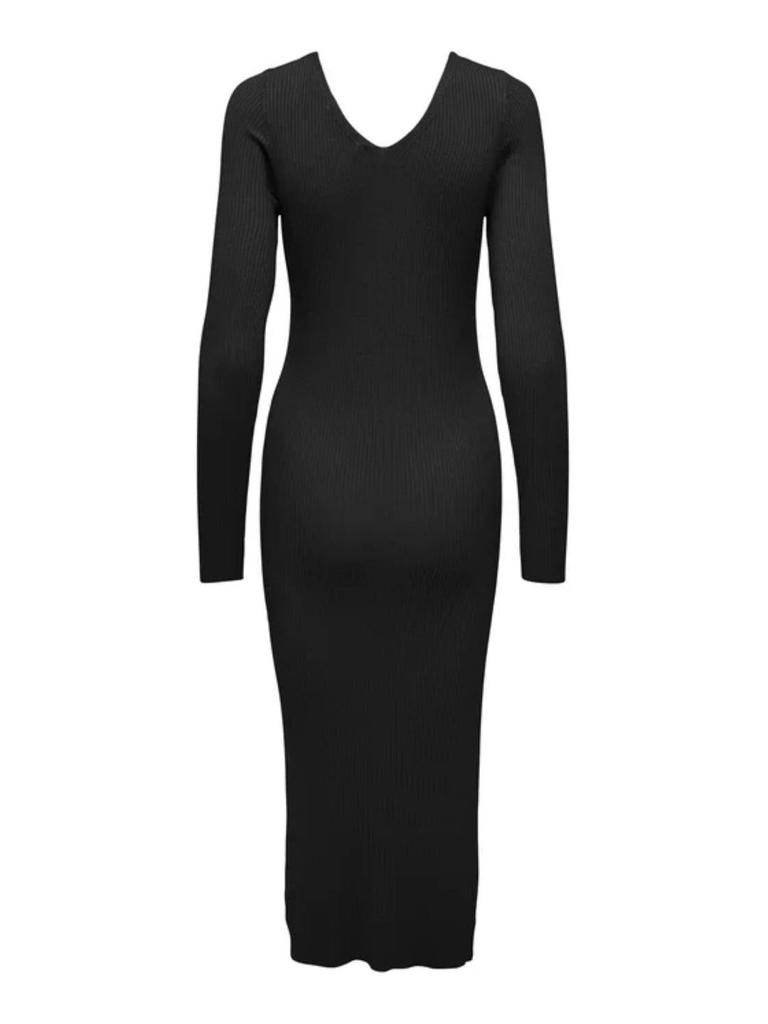 VERO MODA Damen Onljulie Life Ls V-neck Maxi Dress Knt S Schwarz, S Schwarz