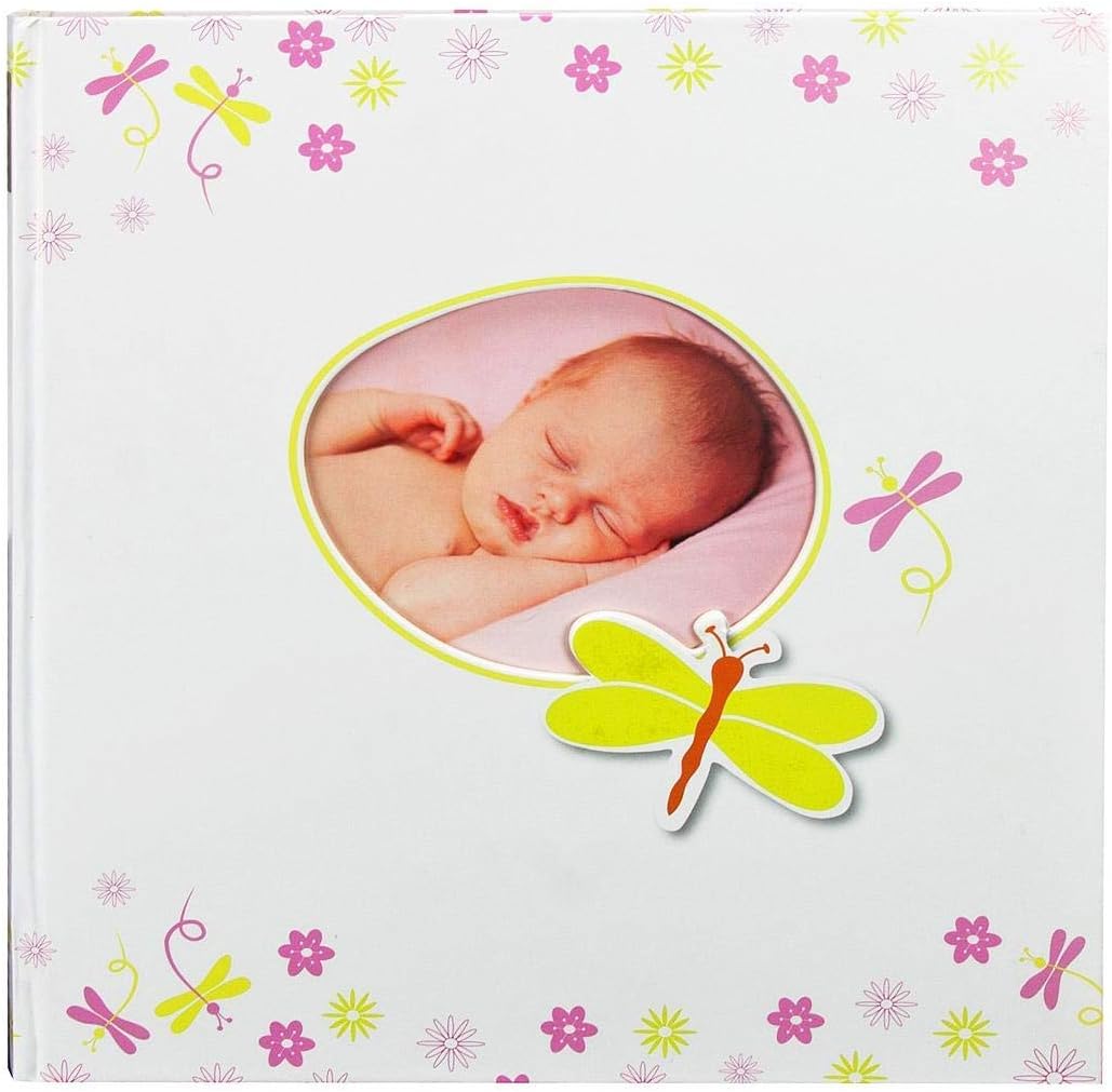 goldbuch Babyalbum mit Fensterausschnitt, Schmetterling, 30 x 31 cm, 60 weisse Blankoseiten mit 4 il