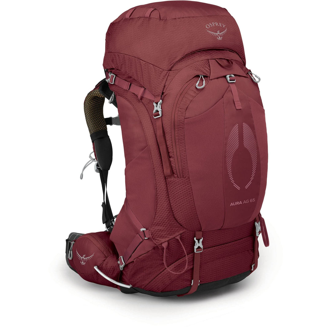 Osprey Damen Aura Ag Backpacking Rucksack Aura AG 65 Berry Sorbet Red WM/L (1er Pack), Berry Sorbet