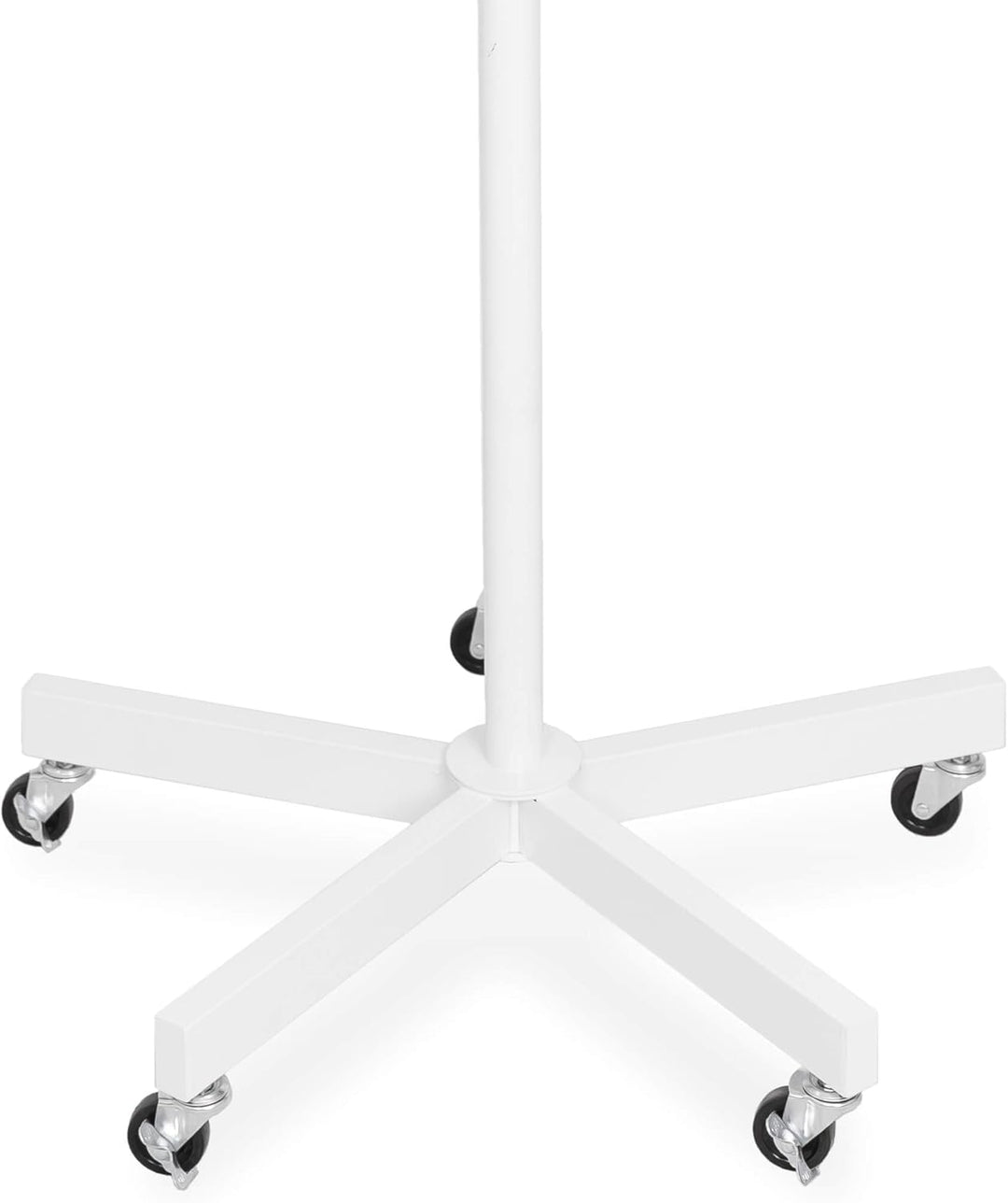 Rollbarer Rundständer Ringständer Kleiderständer höhenverstellbar stabiler 5 Stern Fuss weiss lackie