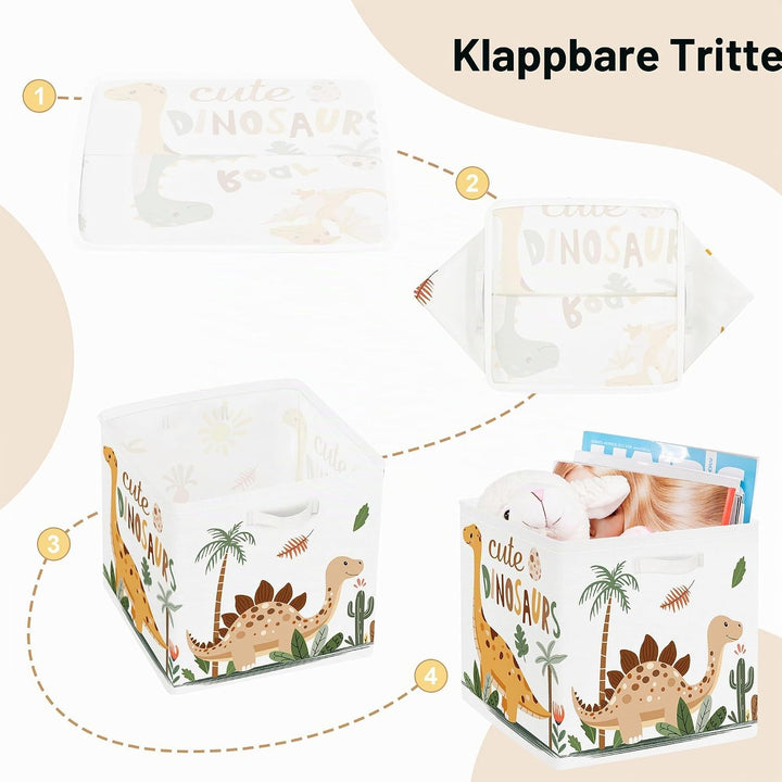30cm Aufbewahrungsbox 3 Stück Boho Dinosaurier Aufbewahrungskorb Kinder Faltbar Palmen Eier Aufbewah