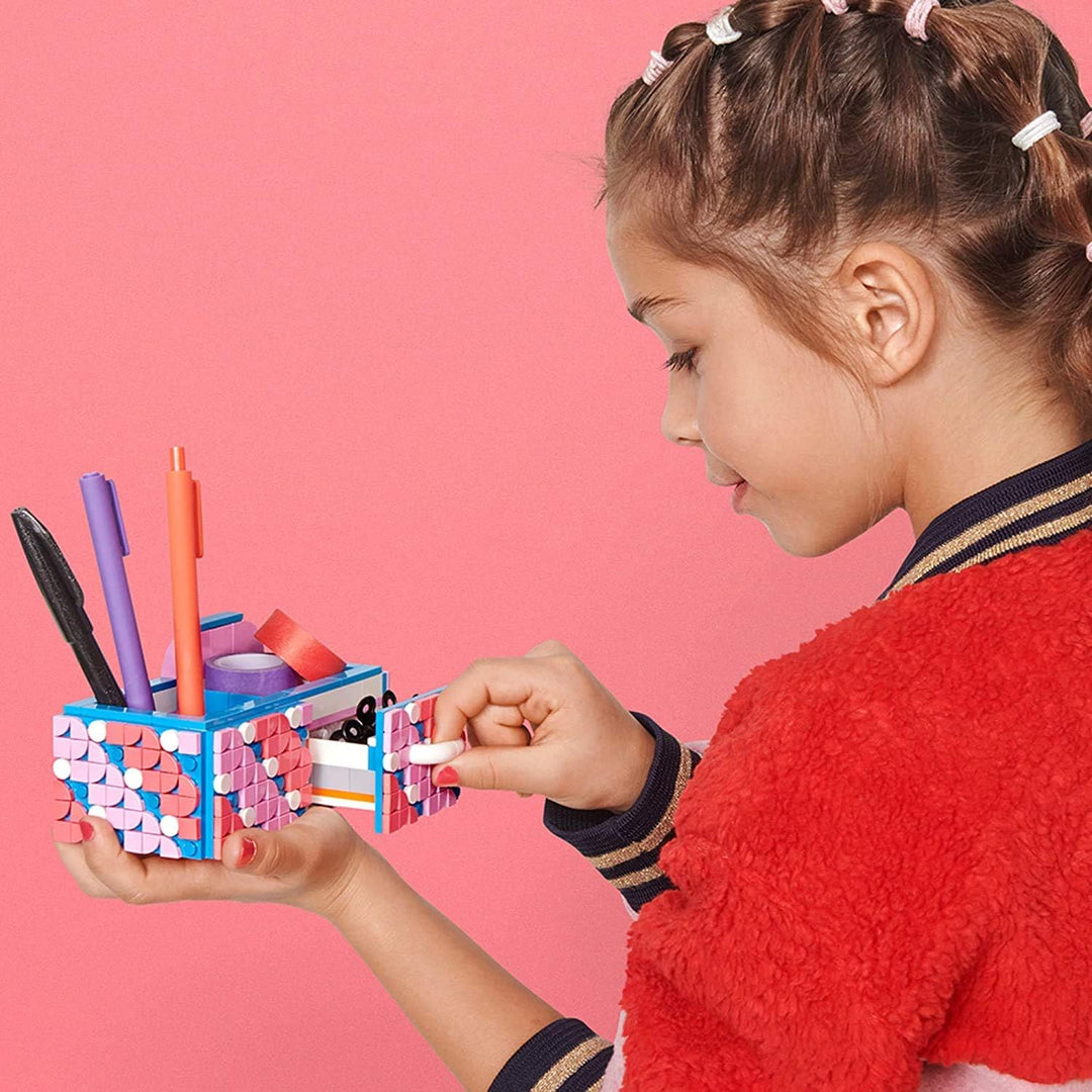 LEGO DOTS Desk Organizer 41907 DIY Craft Decorations Kit for Kids who Like Designing and Redesigning