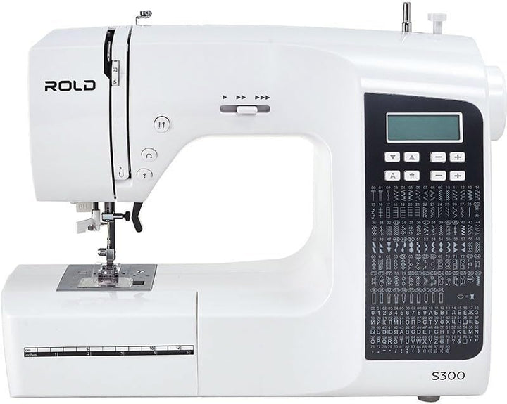 Rold S300 Computer Nähmaschine mit Anschiebetisch | 190 Nähstiche zum Nähen aller Arten von Stoffen.