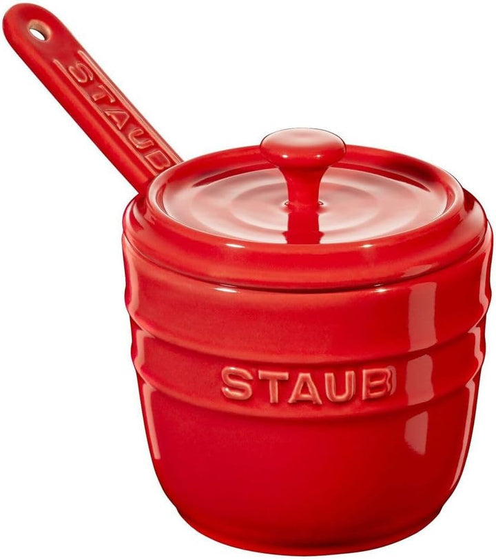 STAUB Zuckerdose mit Löffel Kirschrot 9 cm 9 cm Kirschrot, 9 cm Kirschrot
