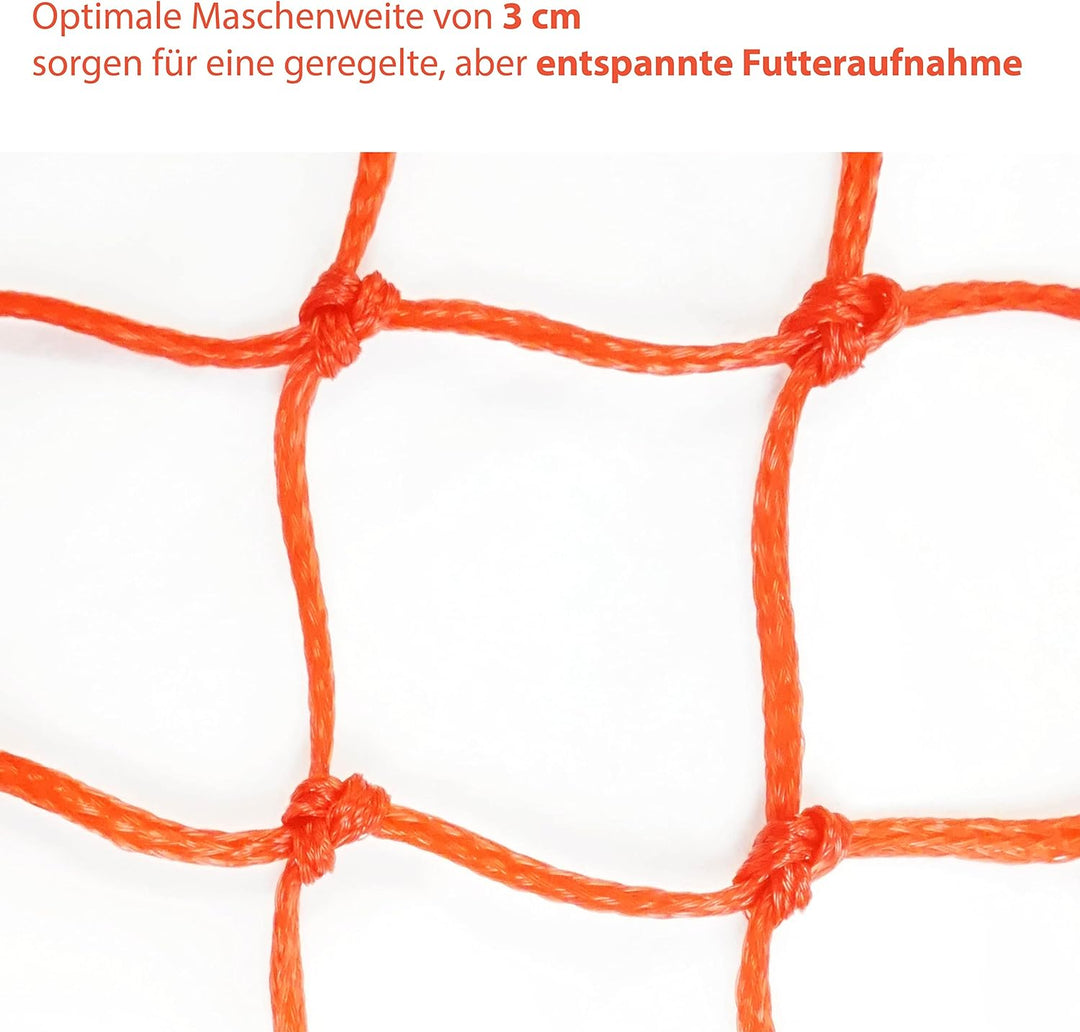 Pferdelinis Heunetz für Pferde, Heunetz engmaschig optimal zur Beschäftigung für Pferde 3x3 Heutasch