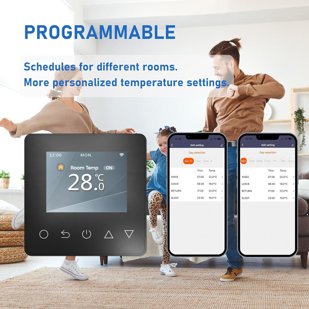 Underfloor Heating Thermostat Digital Temperature Controller Weekly Circulation Programmable Floor S