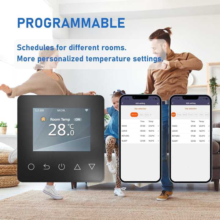 Underfloor Heating Thermostat Digital Temperature Controller Weekly Circulation Programmable Floor S
