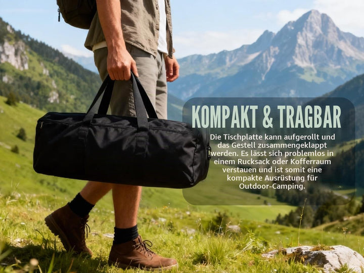 Camping-Tisch, Picknick-Tisch, Klappbar mit Aufbewahrungstasche, Tragbar, Geeignet für Camping, Pick