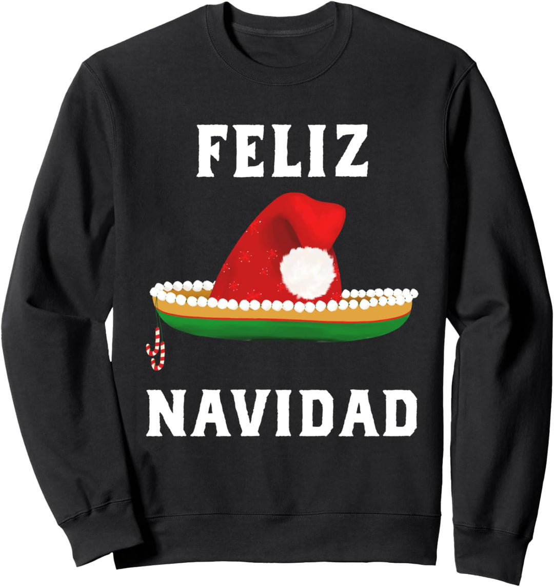 'Feliz Navidad' Nikolausmütze Sombrero Spanisch Weihnachten Mexiko Sweatshirt